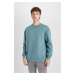 DEFACTO Boxy Fit Crew Neck Printed Sweatshirt