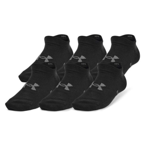 Under Armour ESSENTIAL NO SHOW 6PK Ponožky, čierna, veľkosť