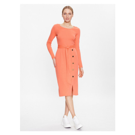 Lauren Ralph Lauren Úpletové šaty 250889290002 Oranžová Slim Fit