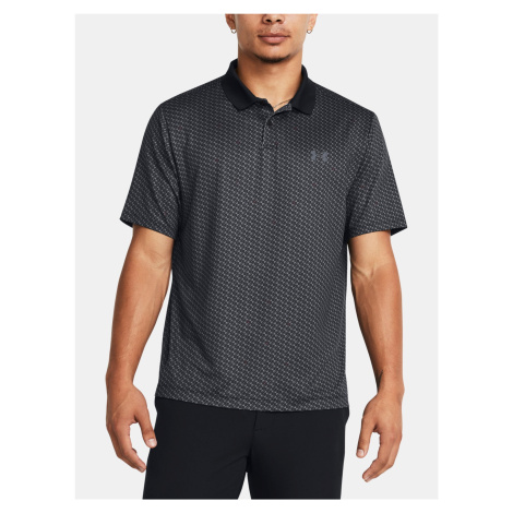 Čierne vzorované športové polo tričko Under Armour UA Perf 3.0 Printed Polo