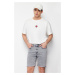 Trendyol Gray Slim Fit Layered Denim Jeans Shorts