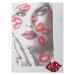 Guess Tričko Lipstick Kisses W4RI20 K9RM1 Biela Regular Fit