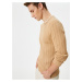 Koton Slim Fit Sweater Knitwear Textured Collar Detailed Long Sleeve