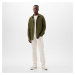 Bunda GAP Longsleeve Linen Shirt Army Jacket Green