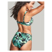 Dámske plavky Bali Midi Brief SW1646 Green Printed - Panache