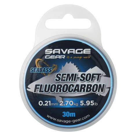 Savage gear fluorocarbon semi soft seabass clear 30 m - 0,29 mm 4,79 kg