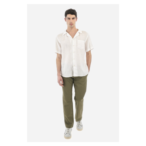 Nohavice La Martina Man Chino Pants Cotton Linen Burnt Olive