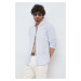 Ľanová košeľa Calvin Klein pánska,regular,s klasickým golierom,K10K108664