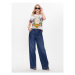 Versace Jeans Couture Tričko 74HAH6A3 Biela Regular Fit