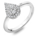 Hot Diamonds Elegantný strieborný prsteň s diamantom a topazmi Glimmer DR255 59 mm
