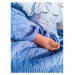 Modrá detská pletená deka