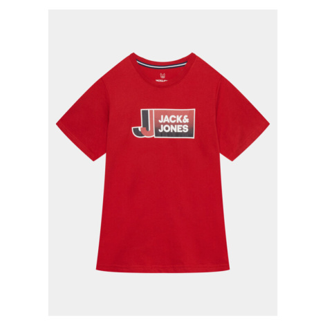 Jack&Jones Junior Tričko 12230828 Červená Standard Fit