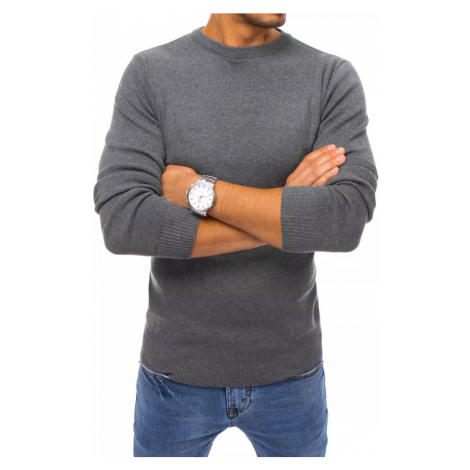 Gray men's pullover sweater Dstreet WX1720