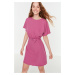 Trendyol Purple Belted Mini Woven Dress