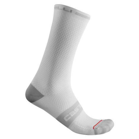 CASTELLI Cyklistické ponožky klasické - SUPERLEGGERA T 18 - biela