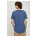 Bavlnené tričko Lee fialová farba, jednofarebné