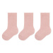 Condor Súprava 3 párov vysokých detských ponožiek 2.008/2 Ružová