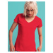 Iconic Vneck Fruit of the Loom Women's Red T-shirt