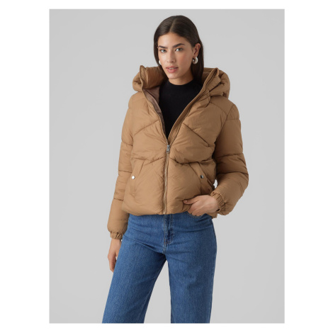 Women's Winter Quilted Brown Jacket VERO MODA Uppsala - Women