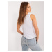 BIELY REBROVANÝ BASIC TOP DHJ-TP-8962.20-WHITE