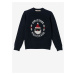 Dark blue girly sweater with Christmas motif CAMAIEU - Girls