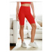 95111 Dewberry Sports Compact High Waist Short Leggings-RED