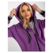 FIALOVÁ DLHÁ MIKINA NA ZIPS -RV-BL-6832.10-PURPLE