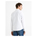 Biela pánska bavlnená košeľa regular Celio Daxford