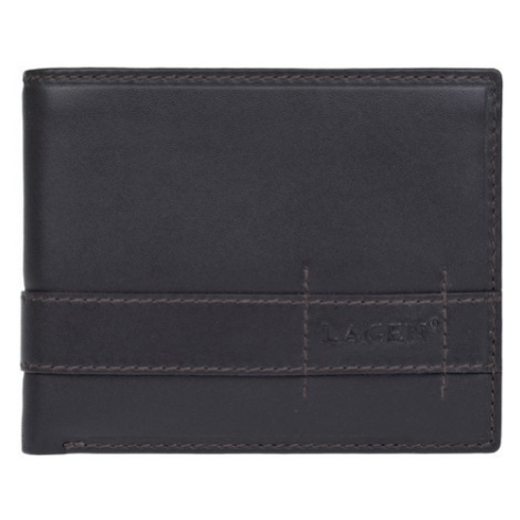 Pánska kožená peňaženka Lagen Alcan - tmavo hnedá