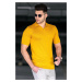 Madmext Mustard Polo Collar T-Shirt 5074