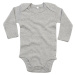 Babybugz Detské body s dlhým rukávom BZ30 Heather Grey Melange