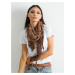 Brown scarf with fringe and print