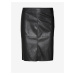 Čierna dámska koženková sukňa VERO MODA Olympia
