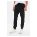 Trendyol Black Regular Cut Striped Zipper Pocket Elastic Leg Jogger Sweatpants