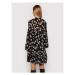 The Kooples Každodenné šaty Naive Flowers FROB23162K Čierna Regular Fit