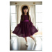 N8712 Dewberry Princess Model Girls Dress with Hat & Lace-MOR