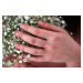 OLIVIE Strieborný prsteň SRDIEČKA ROSE 3782