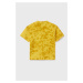 Detské bavlnené tričko Mayoral žltá farba, vzorovaný
