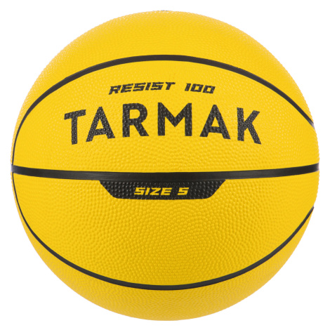 Basketbalová lopta R100 veľkosť 5 žltá. TARMAK