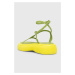 Sandále Patrizia Pepe dámske, zelená farba, na platforme, 2X0020 L076 G556