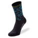 BIOTEX Cyklistické ponožky klasické - MERINO - čierna/svetlo modrá