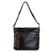 Black lady's shoulder bag with zip closure