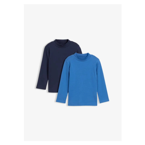 Tričko s dlhým rukávom a stojačikom, z čistej bio bavlny (2 ks) bonprix