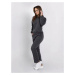 Women's insulated tracksuit, sweatshirt and loose trousers, graphite