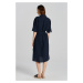 ŠATY GANT REL LINEN SS SHIRT DRESS EVENING BLUE