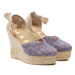 Manebi Espadrilky Acapulco Heart-Shaped Wedge Espadrilles G 0.6 WH Ružová