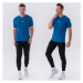 NEBBIA - Pánske bavlnené tričko na cvičenie 327 (blue) - NEBBIA