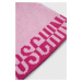Čiapka s prímesou vlny Moschino ružová farba