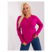 Fuchsia women's sweater larger size with cuffs