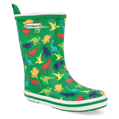 Barefoot dětské gumáky Bundgaard - Charly High Dino zelené